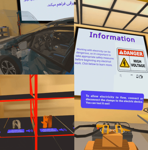 Safety and electrical virtual reality room